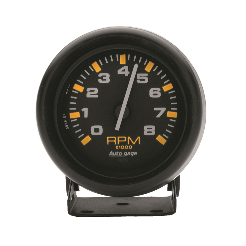 Autometer Autogage 3-3/4in. 0-8K RPM Black Dial/Black Case Pedestal Tachometer thumbnail 4