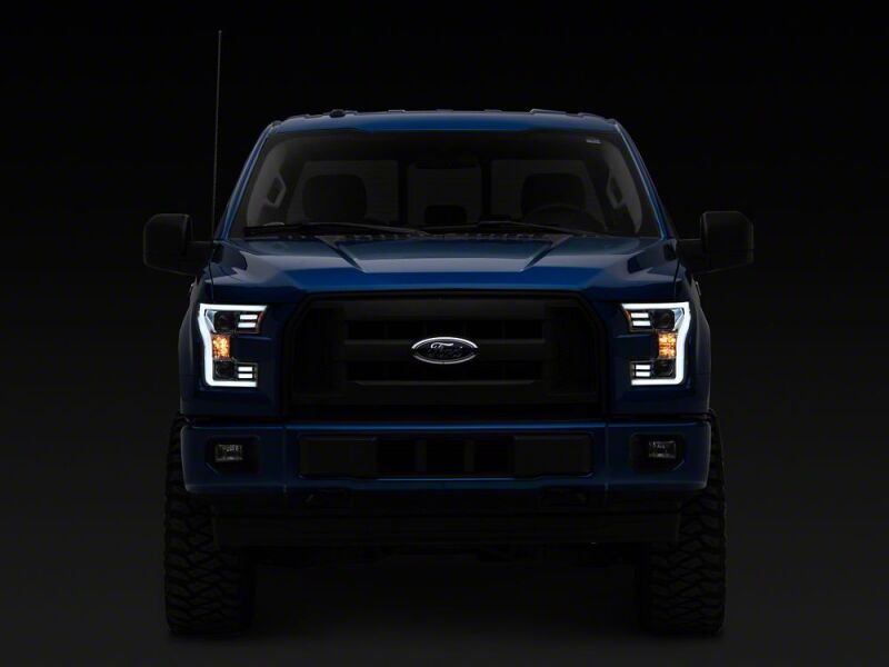 Raxiom 15-17 Ford F-150 Projector Headlights with LED Accent- Chrome Housing- Clear Lens thumbnail 4