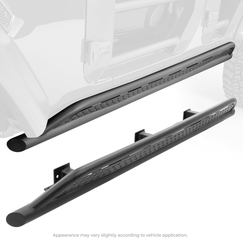 Go Rhino 21-24 Ford Bronco 4WD 4dr (Excl. Bronco Sport) Frame Mount Sliders - Tex. Blk thumbnail 2