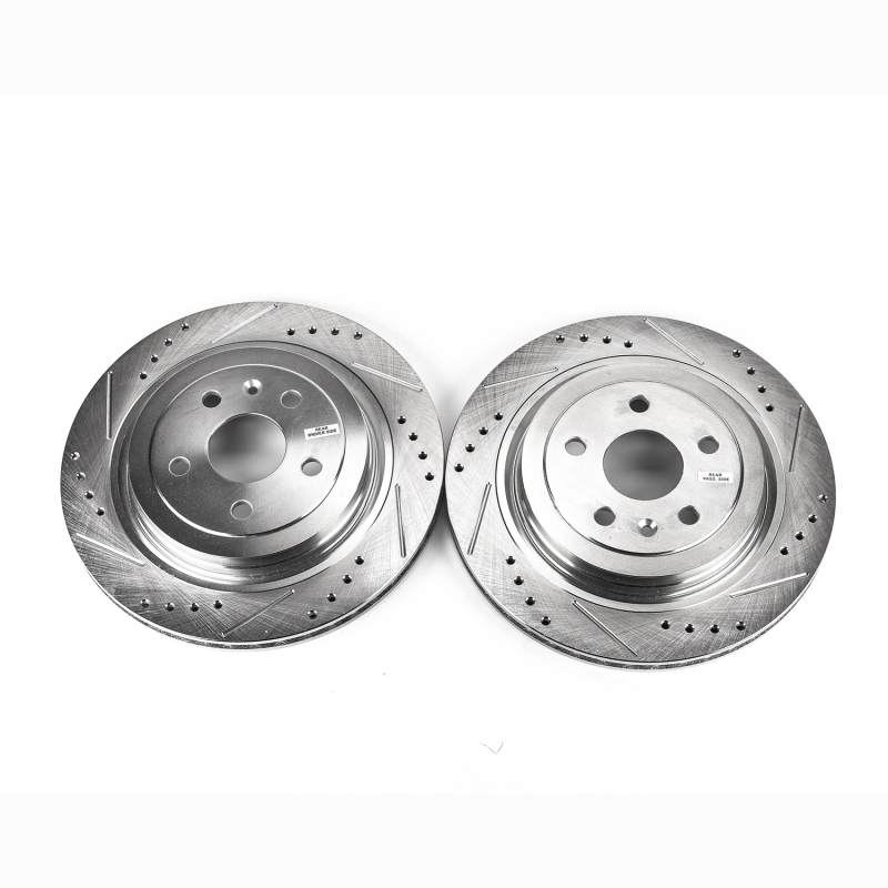 Power Stop 08-14 Cadillac CTS Rear Evolution Drilled & Slotted Rotors - Pair