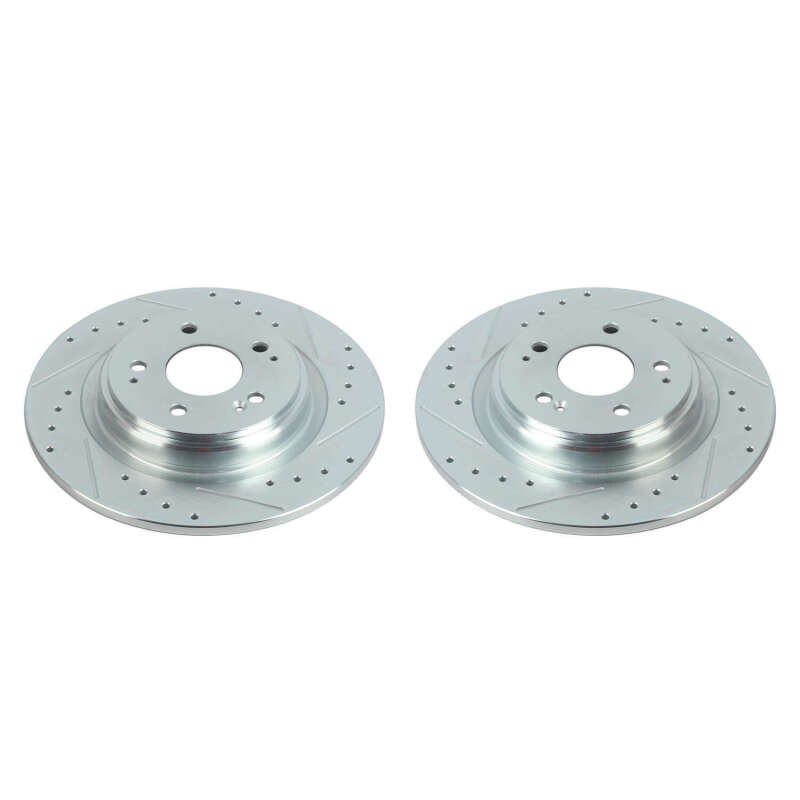 Power Stop 17-20 Acura MDX Rear Evolution Drilled & Slotted Rotors - Pair