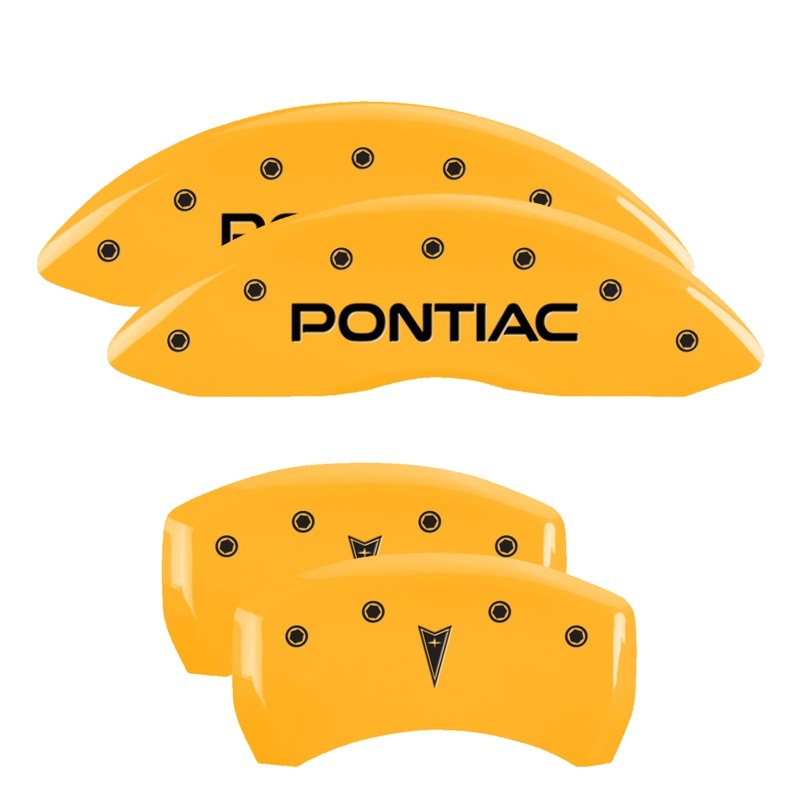 MGP 4 Caliper Covers Engraved Front Pontiac Engraved Rear G8 Red finish silver ch thumbnail 5