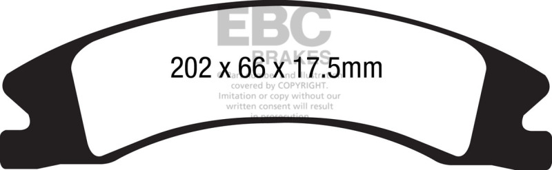 EBC 15+ Cadillac Escalade Ext/Esv 6.2 2WD Ultimax2 Front Brake Pads thumbnail 4