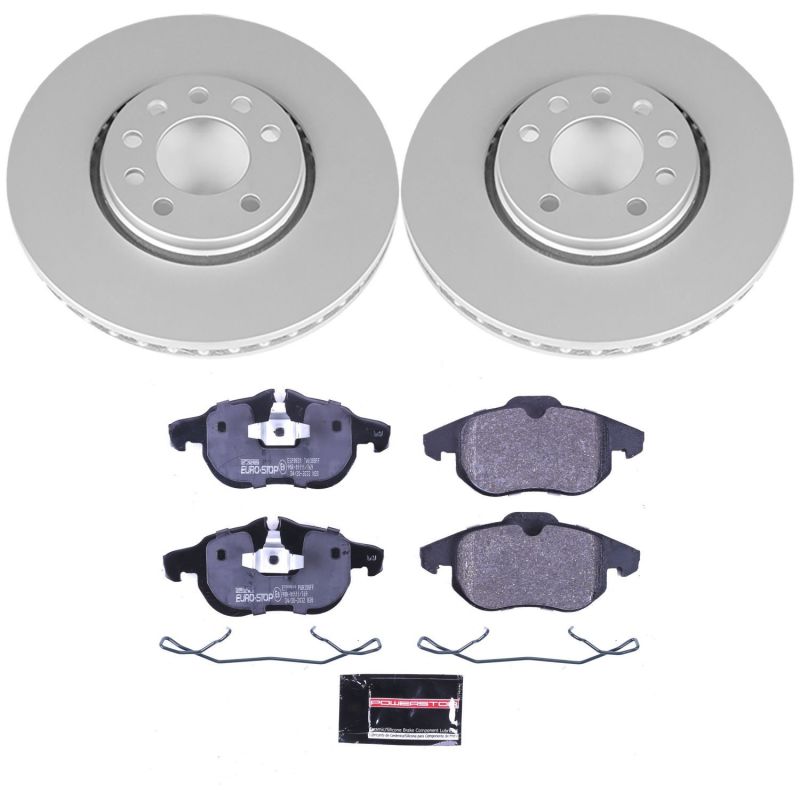 Power Stop 03-11 Saab 9-3 Front Euro-Stop Brake Kit thumbnail 2