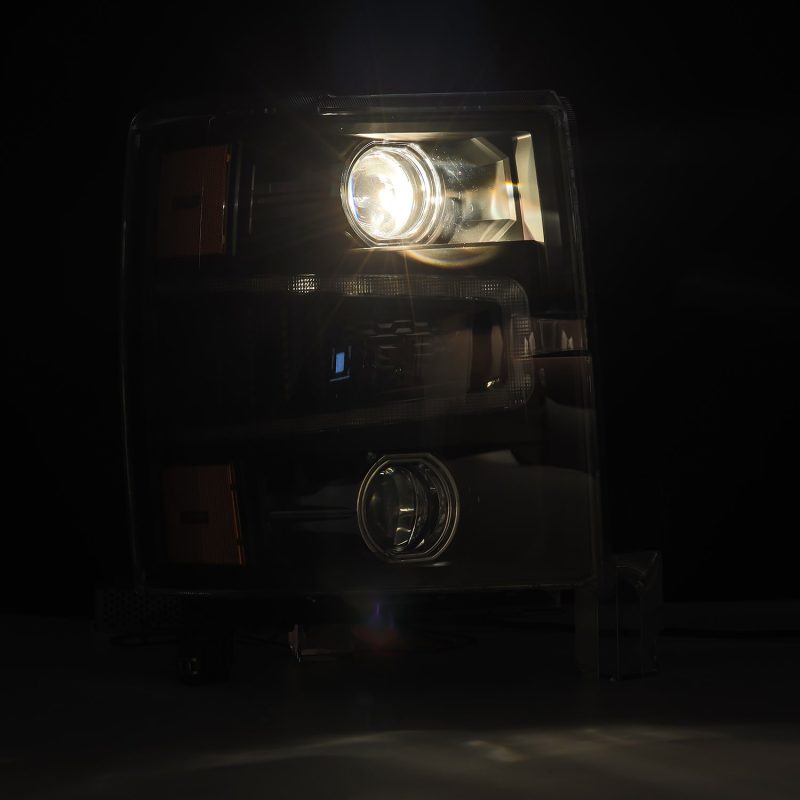 AlphaRex 14-15 Chevy 1500 PRO-Series Projector Headlights Black w/ Sequential Signal & DRL thumbnail 7