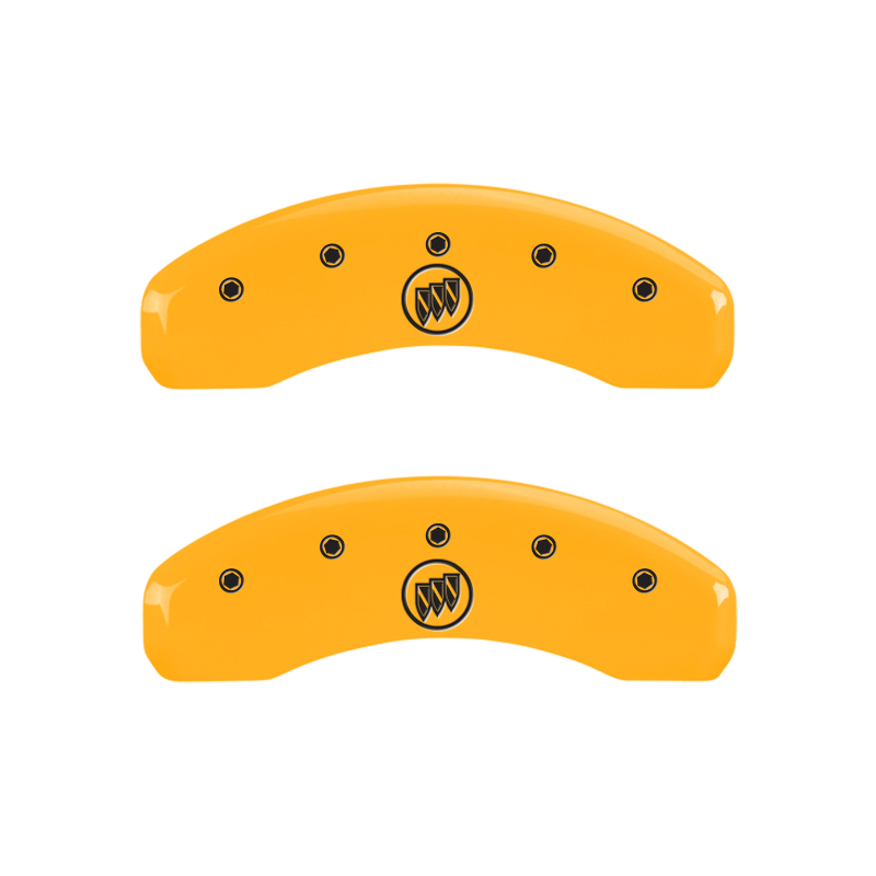 MGP 4 Caliper Covers Engraved Front Buick Rear Yellow Finish Black Char 2008 Buick Lucerne thumbnail 9