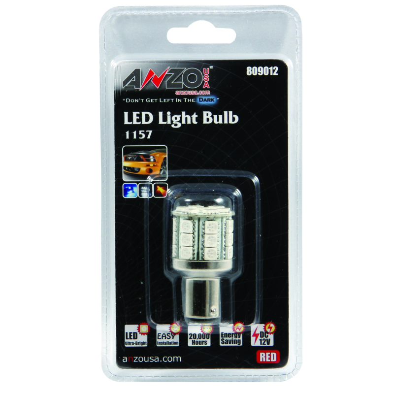 ANZO LED Bulbs Universal LED 1157 Red - 28 LEDs 1 3/4in Tall thumbnail 3