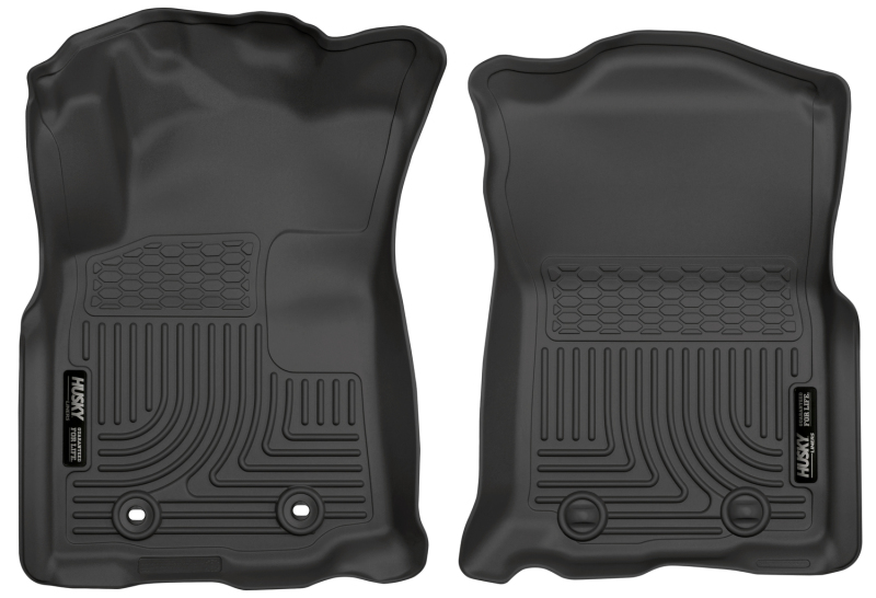 Husky Liners 2016 Toyota Tacoma w/ Auto Trans WeatherBeater Front Black Floor Liners thumbnail 5