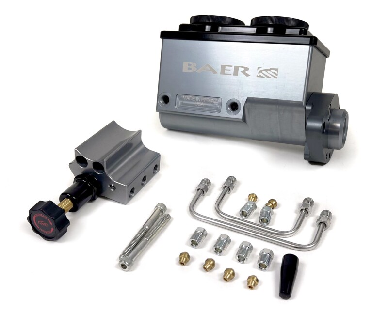 Baer Brakes GM/Ford 1-1/8in Bore Remaster Left Port 2-Bolt Master Cylinder Combo Kit - Gray thumbnail 9