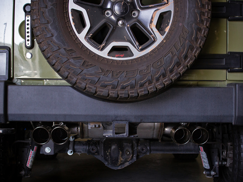 aFe Vulcan Series 2.5in 304SS Cat-Back Exhaust 07-18 Jeep Wrangler (JK) V6-3.6/3.8L w/ Black Tips thumbnail 9
