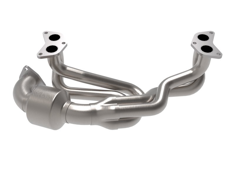 aFe Twisted Steel 304 Stainless Steel Header w/ Cat 13-19 Subaru Outback H4-2.4L thumbnail 2