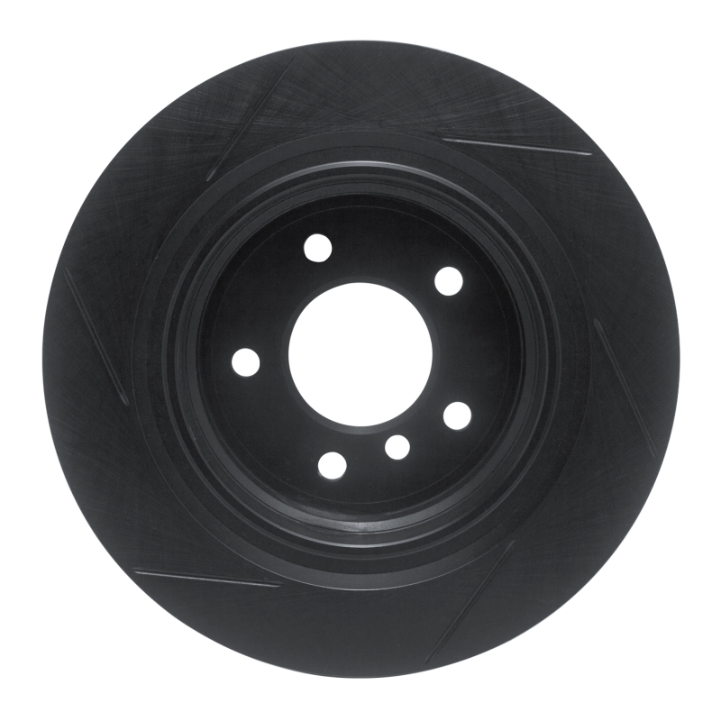 R1 95-99 BMW M3 E36 Rear Left Slotted Black Brake Rotor