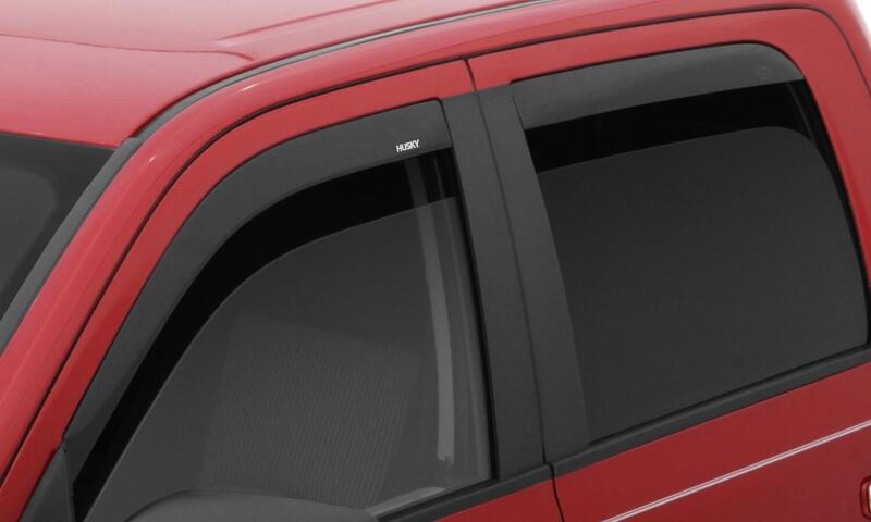 Low Profile Ventvisor Deflector; Smoke; In-Channel Mount; 4 pc.