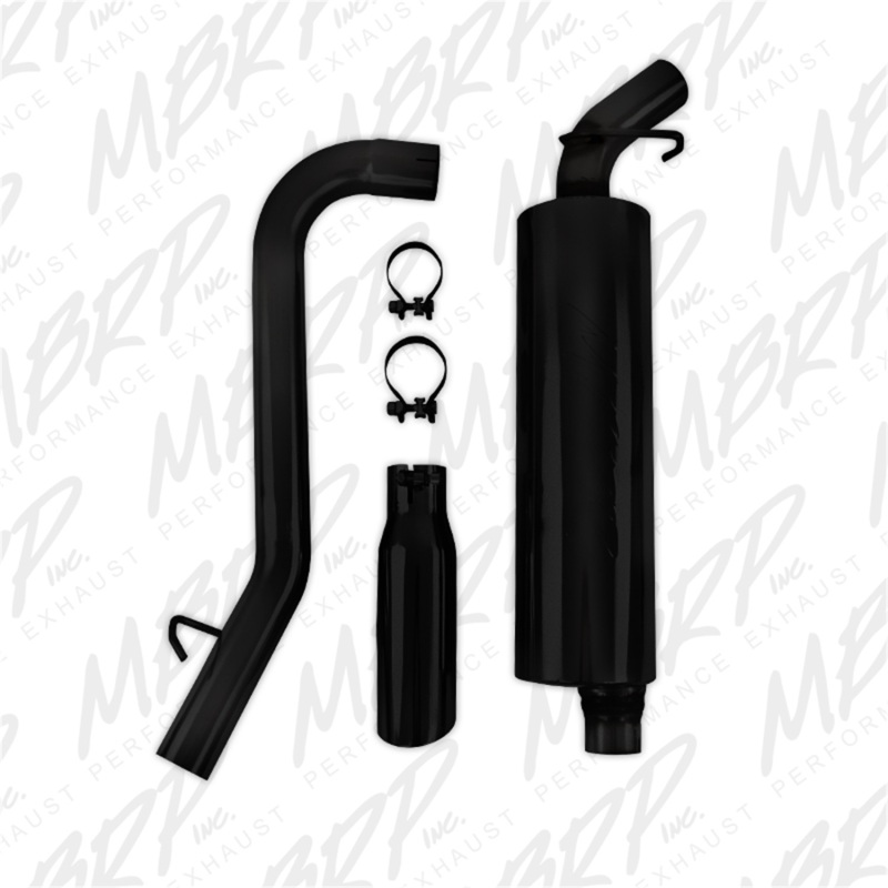 MBRP 97-99 Jeep Wrangler (TJ) Inline-4 2.5L, Inline-6 4.0L 2 1/2in Cat Back Single Side Black Coated thumbnail 3