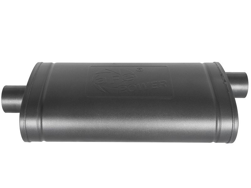 aFe MACH Force-Xp 409 SS Muffler w/ Black Finish 3in Center/Offset 22in L x 11in x 5in - Oval Body thumbnail 8