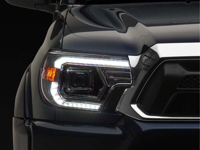 Raxiom 12-15 Toyota Tacoma Axial Series Switchback Projector Headlights- Chrome- Clear Lens thumbnail 3