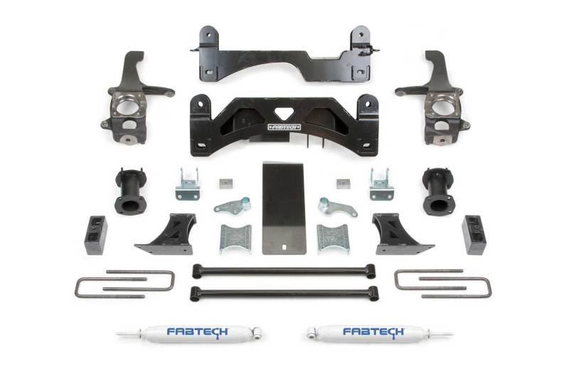 Fabtech 07-15 Toyota Tundra 2/4WD 6in Basic Sys w/C/O Spacers & Perf Rr Shks (1x fabFTS26020BK, 1x fabFTS26021BK, 1x fabFTS26022BK, 2x fabFTS7189)