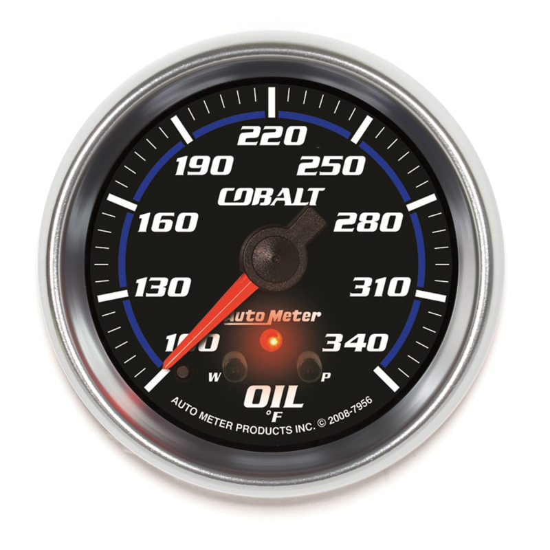AutoMeter Gauge Oil Temp 2-5/8in. 340 Deg. F Stepper Motor W/ Peak & Warn Cobalt thumbnail 3