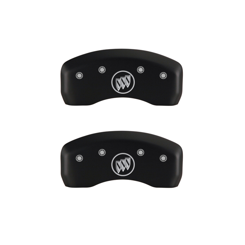 MGP 4 Caliper Covers Engraved Front Buick Engraved Rear Buick Shield Red finish silver ch thumbnail 6
