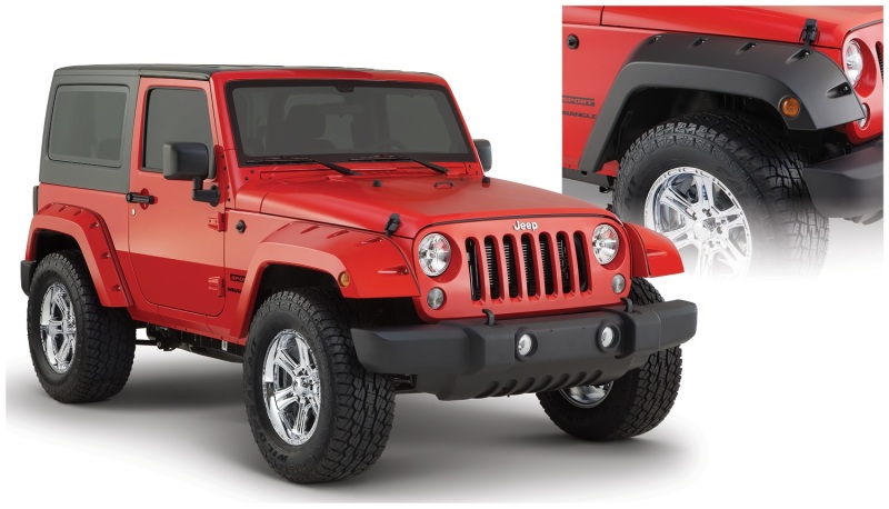 Bushwacker 07-18 Jeep Wrangler Pocket Style Flares 2pc - Black thumbnail 9