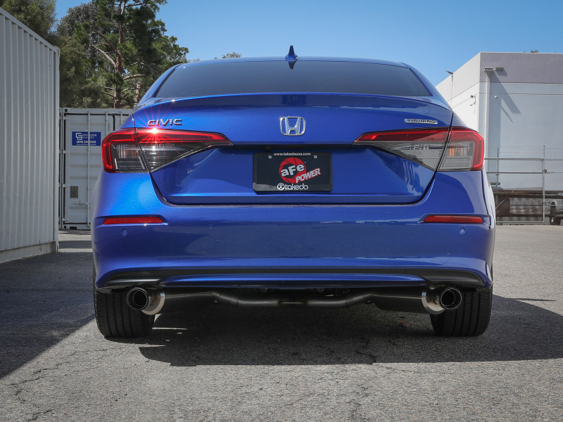 aFe Takeda 2.5in 304 SS Cat-Back Exhaust System w/CF Tips 2022+ Honda Civic L4-1.5L (t) thumbnail 7