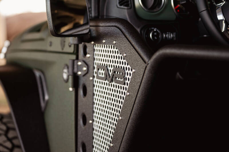 DV8 Offroad Jeep 18+ Wrangler JL / 20+ Gladiator JT Front Rock Doors w/ Perforated Aluminum Mesh thumbnail 3