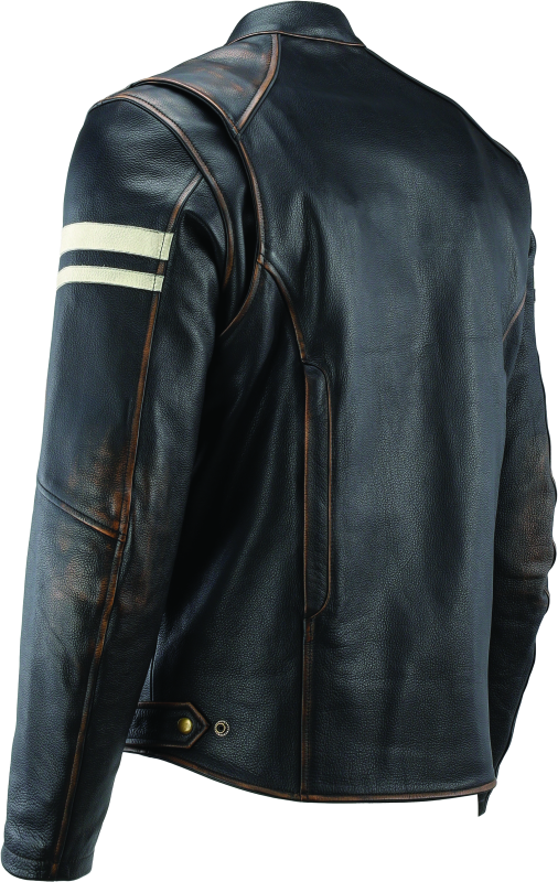 Kuryakyn Leather By River Road Hoodlum Vintage Leather Jacket Black - Small thumbnail 9
