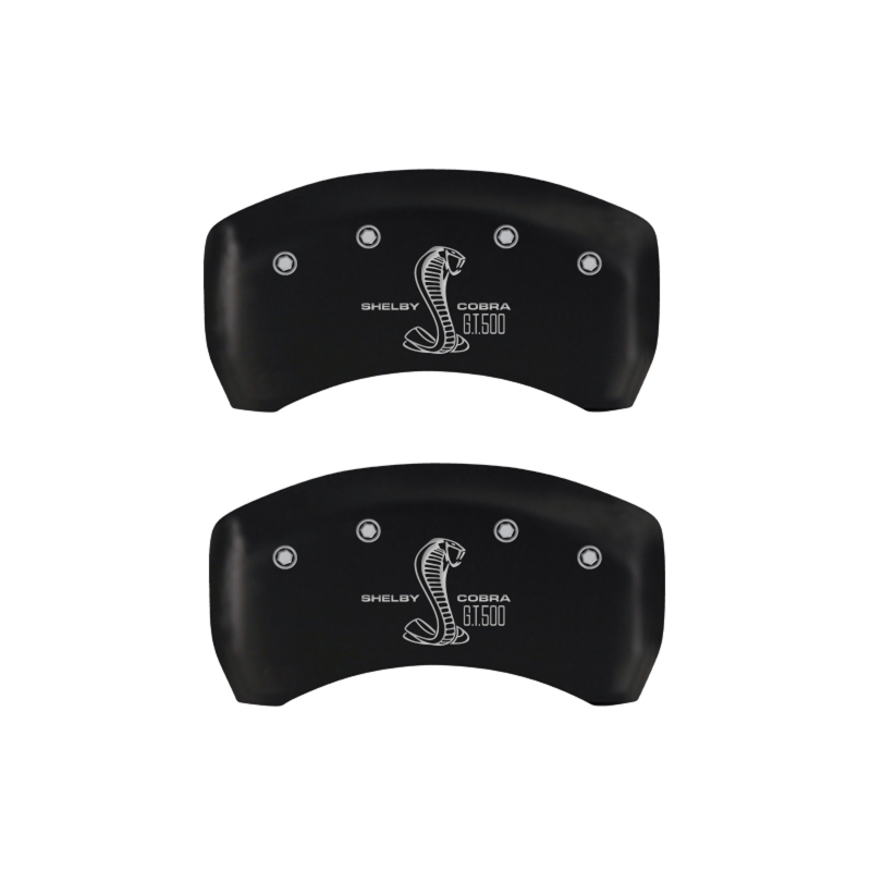 MGP Rear set 2 Caliper Covers Engraved Rear GT500 Shelby & Cobra Red finish silver ch thumbnail 8