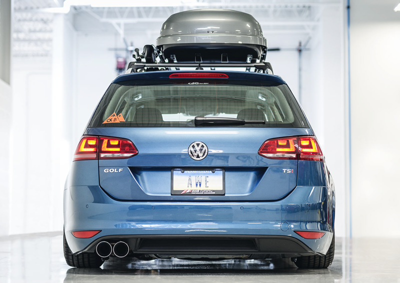 AWE Tuning VW MK7 Golf SportWagen Touring Edition Exhaust w/Chrome Silver Tips (90mm) thumbnail 8