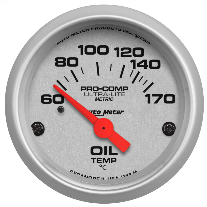 Autometer Ultra-Lite 52mm 60-170 Deg C Electronic Oil Temperature Gauge thumbnail 3