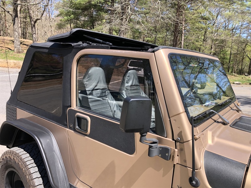 Rampage 18-21 Jeep Wrangler (JL) Unlimited Frameless TrailView Fastback Soft Top Kit - Black Diamond thumbnail 5