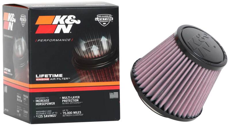 K&N Universal Tapered Filter 2.75in Flange ID x 5.0625in Base OD x 3.5in Top OD x 4in Height thumbnail 5