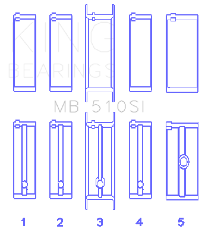 King Engine Bearings Chrysler 360 Main Bearing Set thumbnail 5