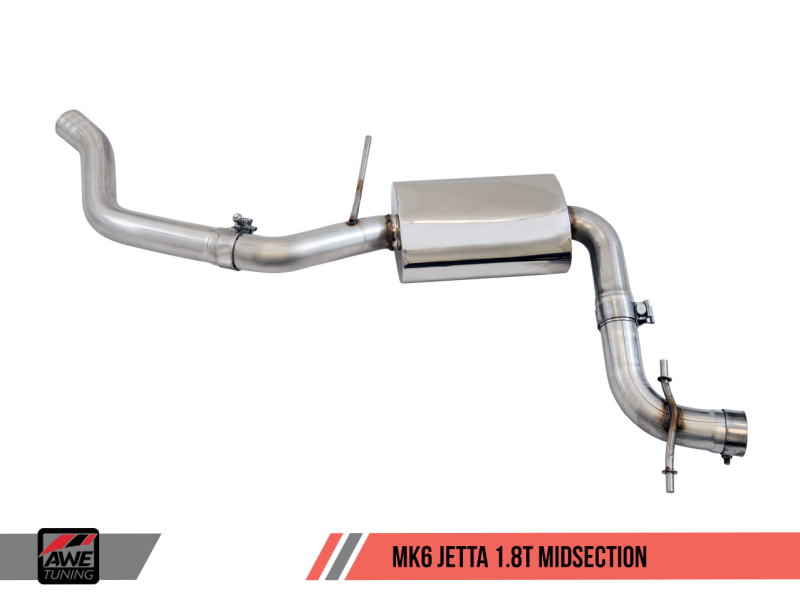 AWE Tuning Mk6 GLI 2.0T - Mk6 Jetta 1.8T Touring Edition Exhaust - Polished Silver Tips thumbnail 9