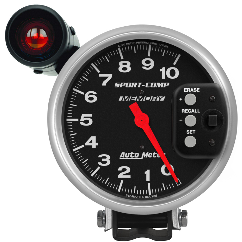 Autometer Sport-Comp 5 inch 10K RPM Shift Light Tach w/memory thumbnail 4