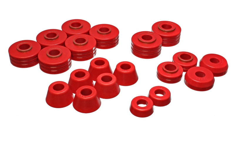 Energy Suspension Ford Bronco Body Mount Set - Red thumbnail 4
