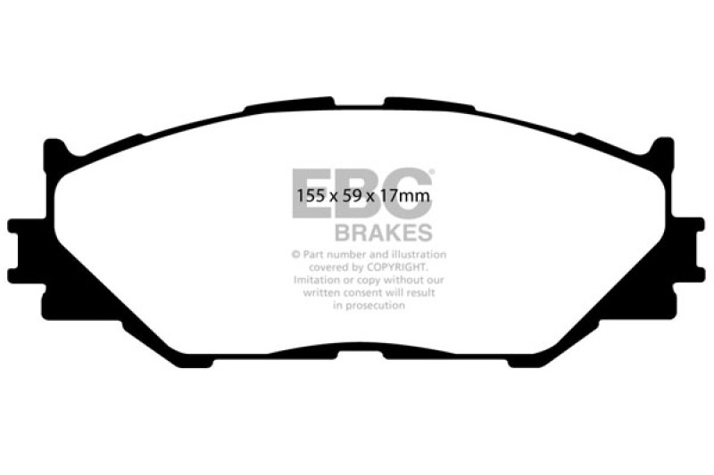 EBC 06-08 Lexus IS250 2.5 Greenstuff Front Brake Pads thumbnail 5