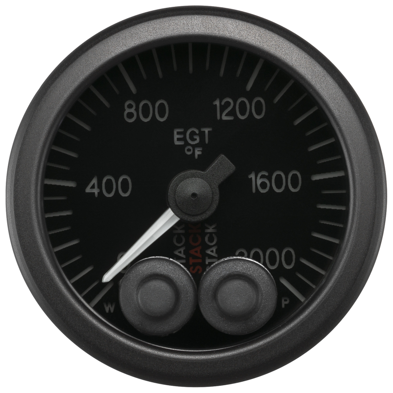 Autometer Stack 52mm 0-2000 Deg F Pro-Control Exhaust Gas Temp Gauge - Black thumbnail 2