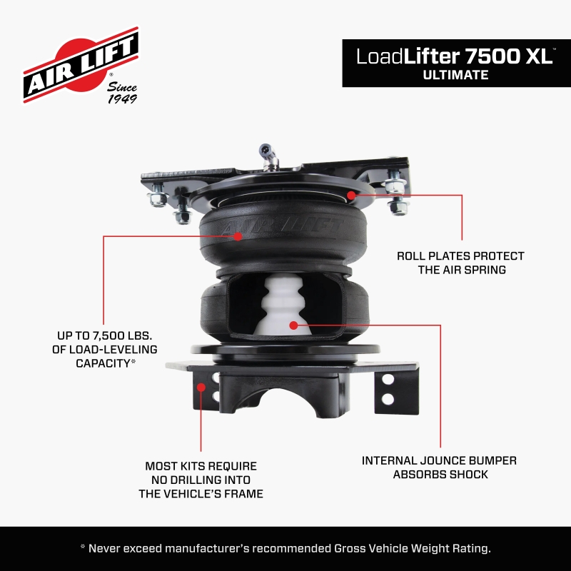 Air Lift 2023+ Ford F450 4WD DRW Non-Commercial 7500 XL Ultimate Air Spring Kit thumbnail 5