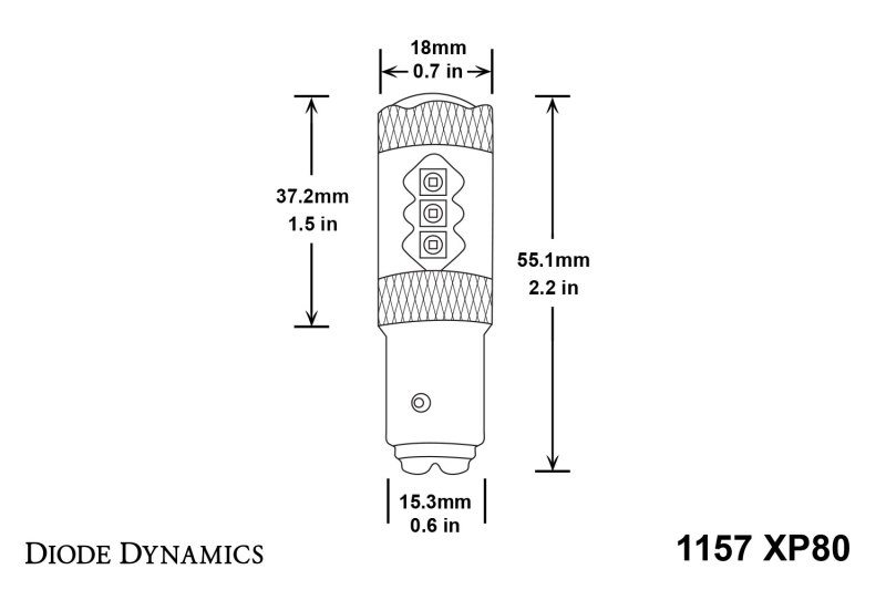 Diode Dynamics 1157 LED Bulb XP80 LED - Amber Four thumbnail 7