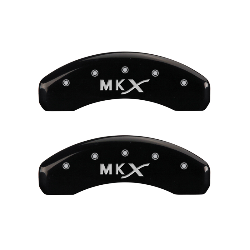 MGP 4 Caliper Covers Engraved Front Lincoln Engraved Rear MKX Black finish silver ch thumbnail 9