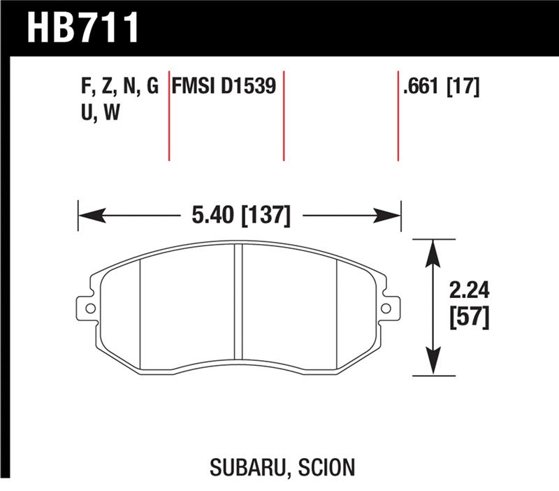 HAWK DTC-60 Brake Pad Sets