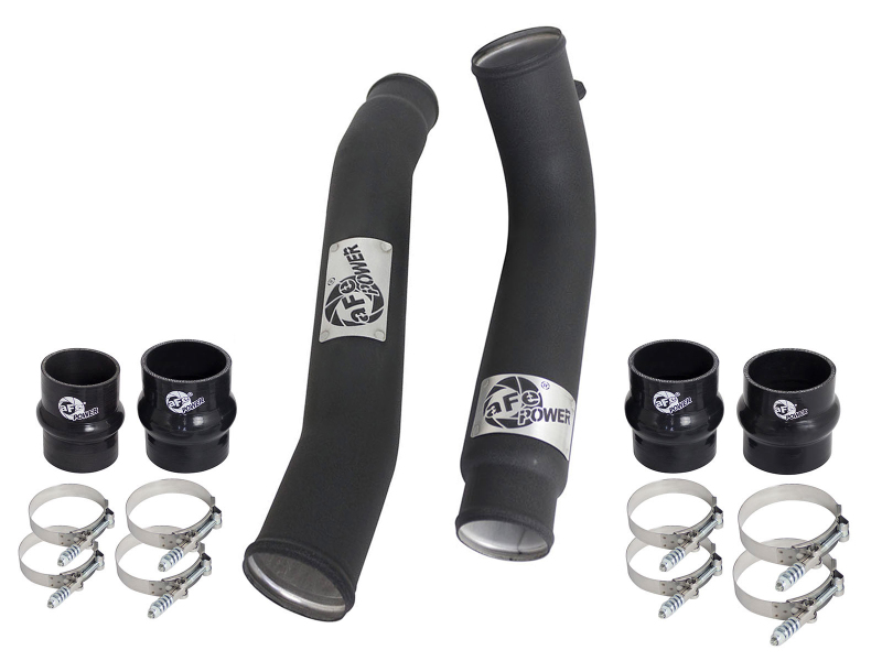 BladeRunner 3 IN & 3-1/2 IN Aluminum Hot and Cold Charge Pipe Kit Black