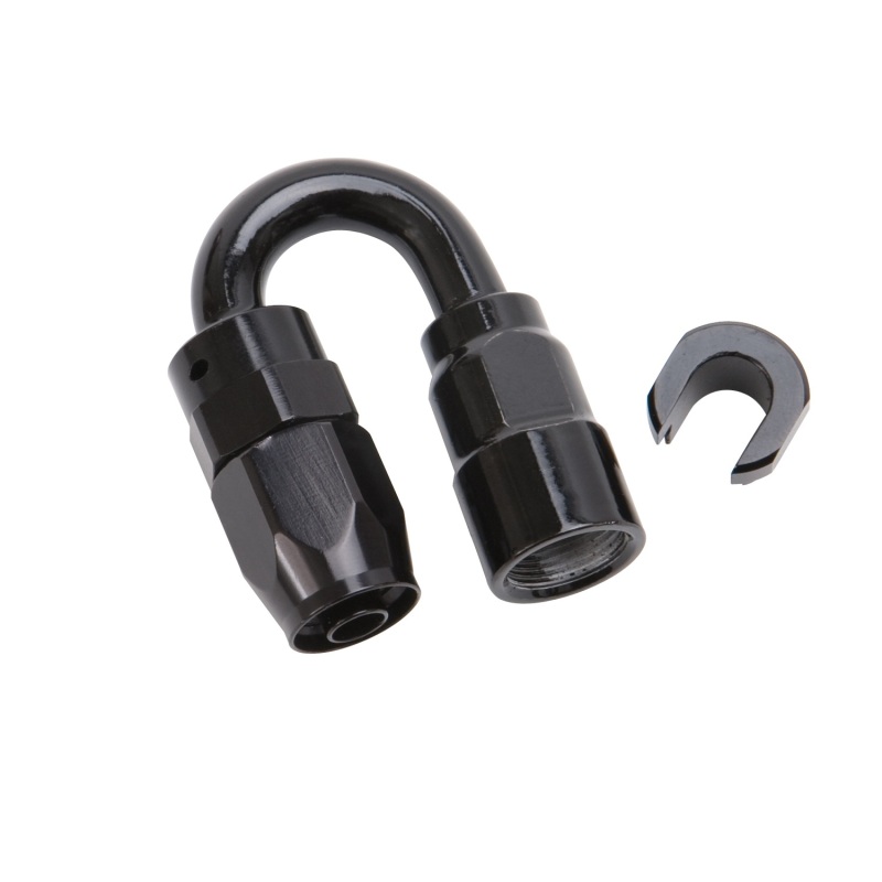 Russell Performance 3/8in SAE Quick Disc Female to -6 Hose Black 180 Degree Hose End thumbnail 8