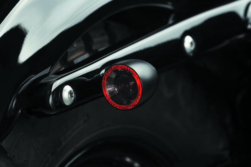 Kuryakyn Kellermann Bullet 1000 Marker Lights 2555 Light, 1000, 1.500 in. Diameter, LED, Red Lens, Amber/Red LED, Diecast, Satin Black, Each thumbnail 5