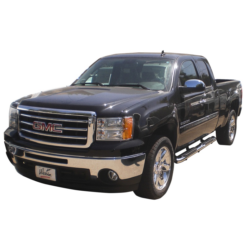 Westin 2014-2018 Chevrolet/GMC Silverado Sierra 1500 Dbl Cab PRO TRAXX 5 Oval Nerf Step Bars - SS thumbnail 7
