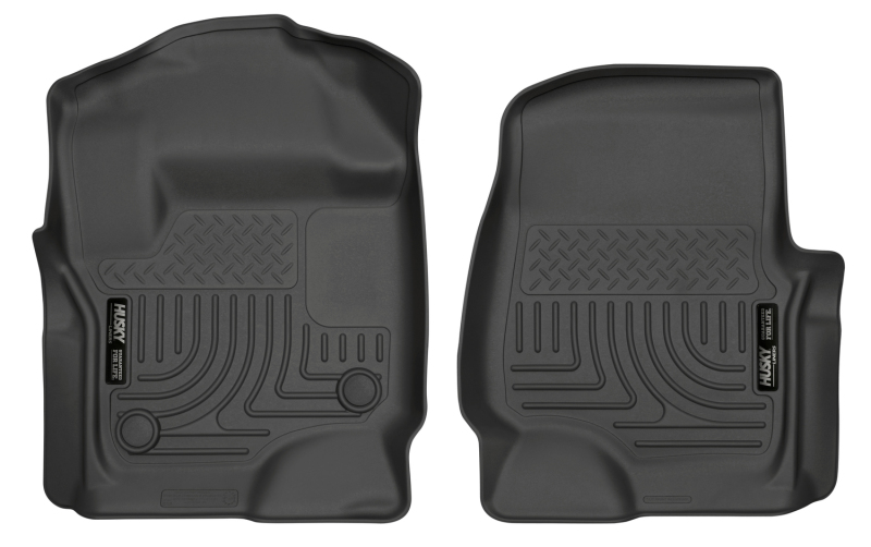 Husky Liners 2017 Ford Super Duty (Crew Cab / Super Cab) WeatherBeater Black Front Floor Liners thumbnail 7