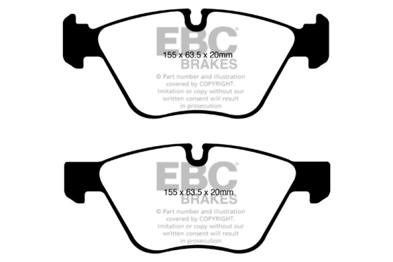 EBC 08-10 BMW 128 3.0 Greenstuff Front Brake Pads thumbnail 3