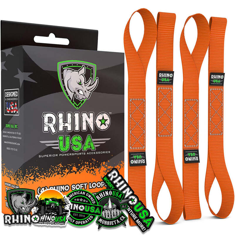 Rhino USA Soft Loops Motorcycle Tie-Down Set 4-Pack Orange
Tie Strap