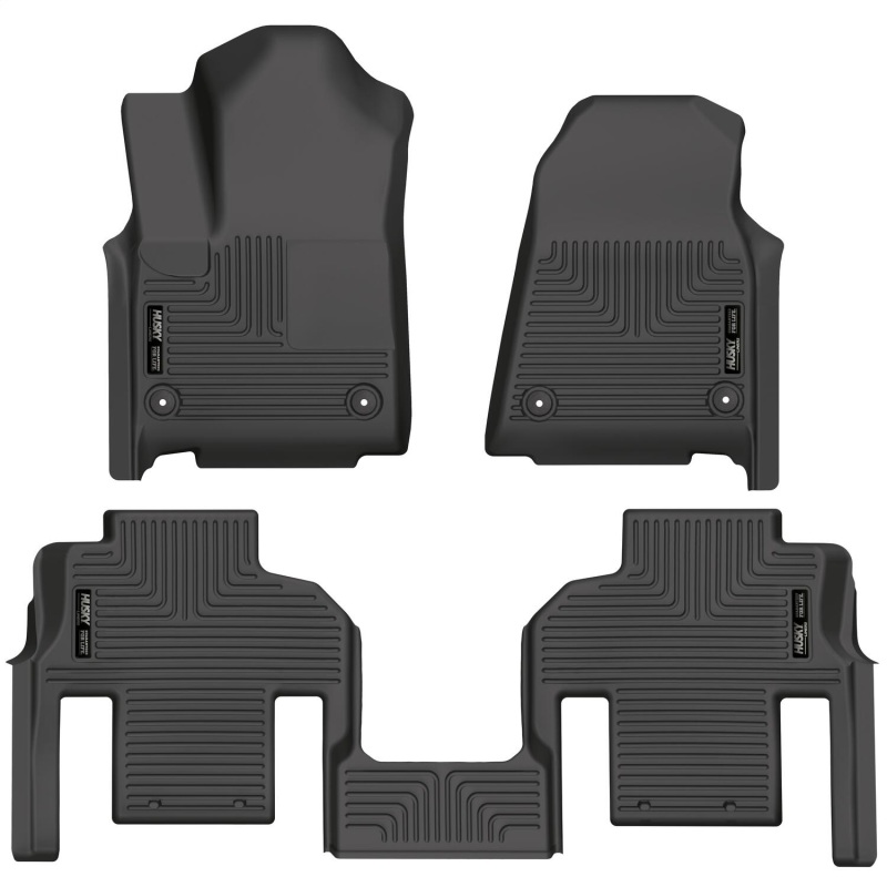 Husky Liners 2022 Jeep Wagoneer (2nd Row Bucket) Weatherbeater Black Front & 2nd Seat Floor Liners thumbnail 2